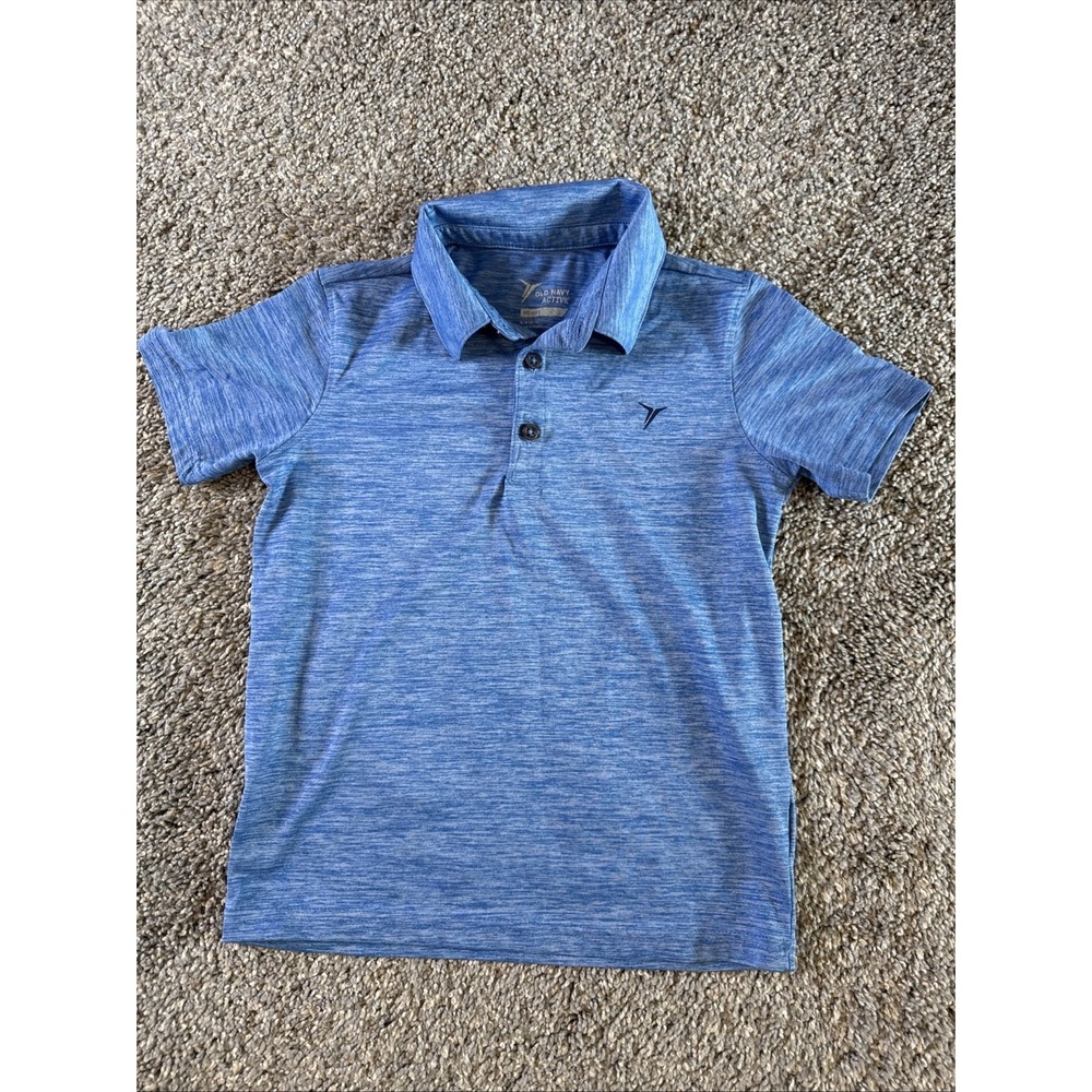 Old Navy Active Go Dry Kids Polo Shirt Blue Size S